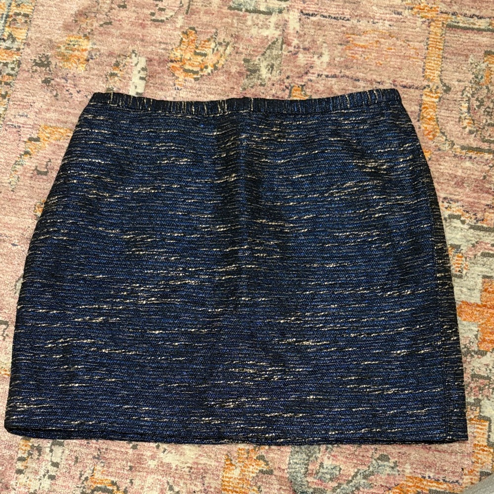 Madewell Blue and Black Mini Skirt